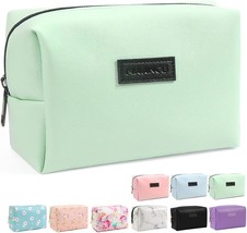 Small Makeup Bag For Purse Travel Cosmetic Bag Makeup Pouch PU Leather Portable  - £16.74 GBP