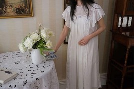 Victorian Cotton Nightgown| Victorian Nightgown| Edwardian Dress For Wom... - £56.09 GBP