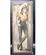 Vtg Jean Maio Harlequin Parrot Woods Woman Girl Litho USA Soroka Sales A... - $932.30 MXN