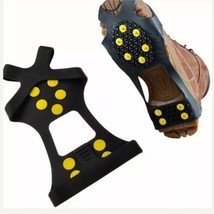 Winter Ice Anti-slip Snow Shoes Cover Spikes Grips Cleats Crampons 10-Studs S-XL - £15.68 GBP