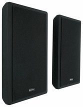 Pair Rockville RockSlim Black Front+Rear Surround Sound Shallow On-Wall Speakers - £80.44 GBP