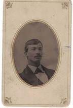 Tintype Photo-Young Man in his Early 20s -Named Family from Ohio Dated Feb 1873 - £6.89 GBP