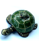 Tea Light Candle - Turtle with Baby Turtle on Back - Metal Enameled - €15,49 EUR