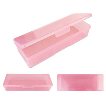 1Pc Large Plastic Manicurists Personal Box Storage Case Container Pink - £10.38 GBP