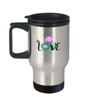 Coffee Travel Mug  Funny Love Bee Flower  - £19.94 GBP