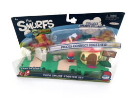 THE SMURFS Papa Smurf Micro Village Figure Starter Set Open The Gate House No.2 - £36.42 GBP