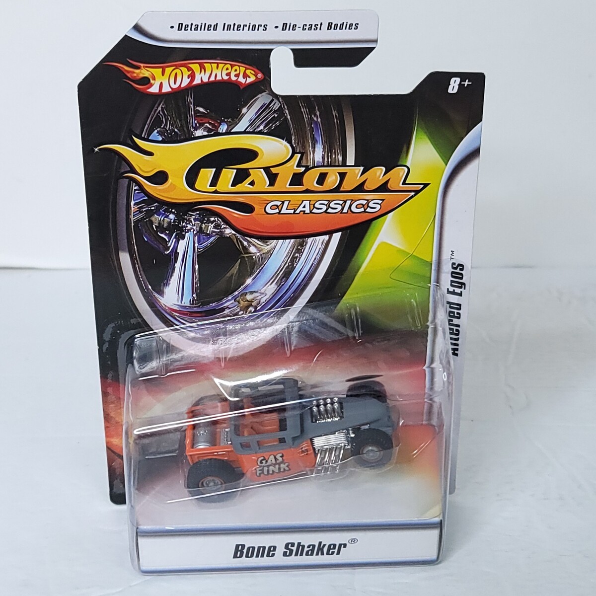 Hot Wheels Custom Classics Bone Shaker Orange Gray Altered Egos Gas Fink - $29.69