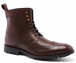 Anthony Veer Grant Mens Wingtip Oxford 6&quot; Lace-up Leather Boot Goodyear Welt (10 - £156.45 GBP