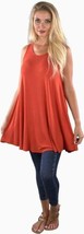 New SACRED THREADS OS M L  sunset orange stretch jersey swing dress or t... - £15.49 GBP