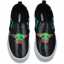 Star Wars The Mandalorian Grogu The Child Youth Casual Slip On Shoes Black - £37.50 GBP