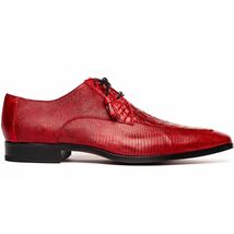 Men's Shoes caiman and lizard dress derby Merida Red image 2