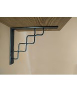 Forged shelf brackets with ornate metal plates. Industrial decor cornices, conso - $18.00