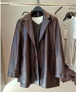 ZARA BNWT 2025. BURGUNDY LEATHER STITCHED BLAZER COAT. 5601/799/681 - €284,63 EUR