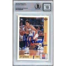 Jeff Hornacek Phoenix Suns Signed 1991-92 Upper Deck #135 BAS BGS Auto-10 Slab - $109.99