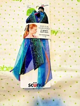 Scunci Pop It In Your Pony Ponytail Ribbon &amp; Braid Glam Up No Slip Grip Blue Gre - $9.25