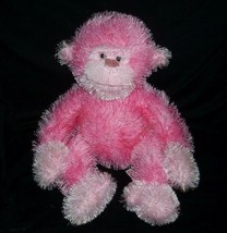 15" Russ Berrie Trembles Pink Monkey Moves W/ Sound Stuffed Animal Plush Toy - $19.00