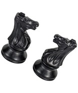 Black Chess Knights Staunton Felt Bottom Plastic Replacement Piece Horse - $27.08 CAD
