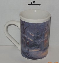 Vintage 1993 Thomas Kinkade Victorian Christmas III Coffee Mug Cup Ceramic - £7.56 GBP