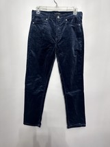 Banana Republic Dark Blue Velvet High Rise Slim Fit Pants 28P - £24.59 GBP