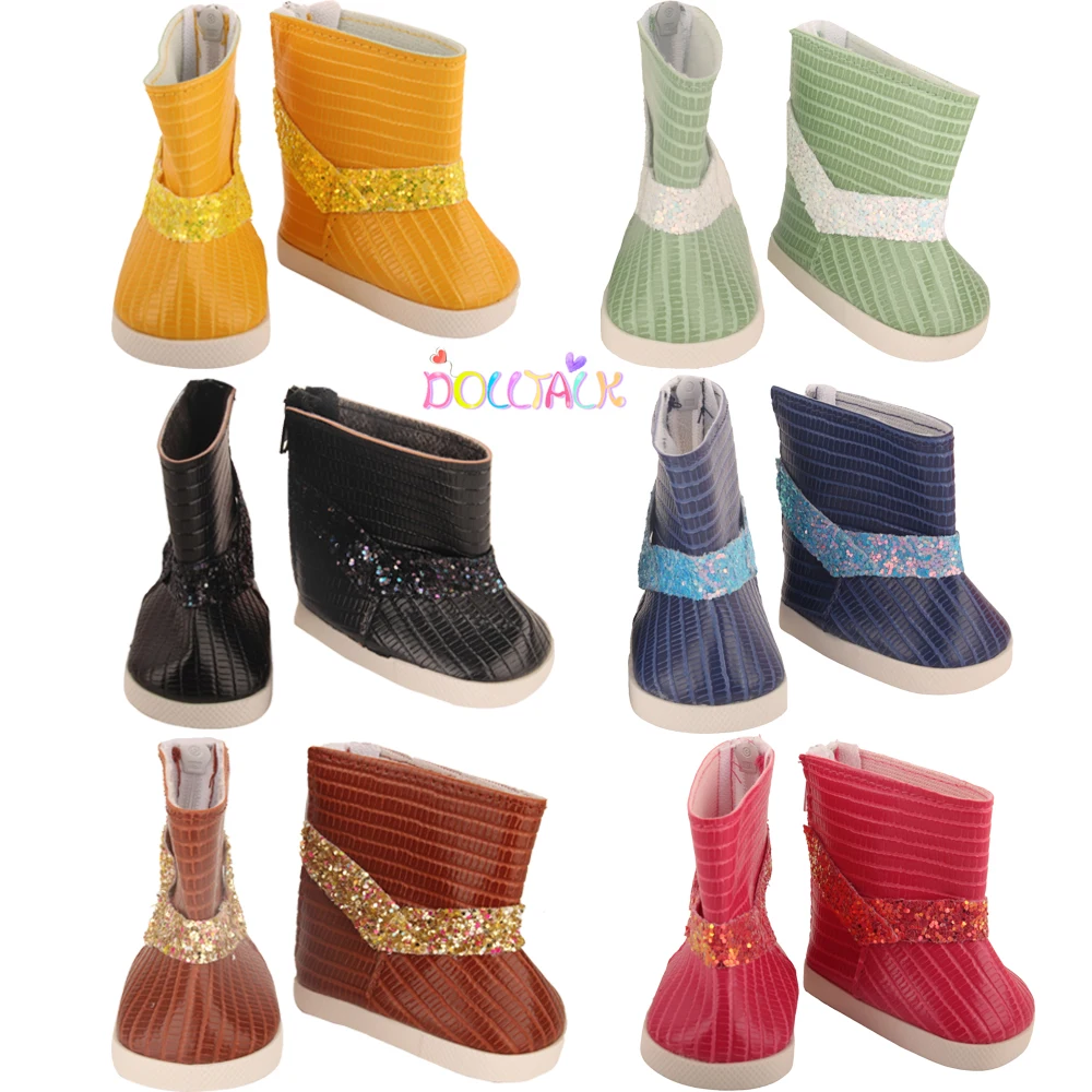 7 cm Boots Doll Shoes Clothes Accessories For 43cm Born Baby Doll,American 18 - £8.75 GBP