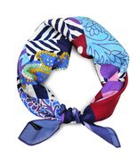 MONGGIL Satin Silky Scarf Pattern Print Neck Scarf Lightweight 27x27 inches - $259.09 MXN