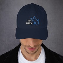 Cat Person Embroidered Dad Hat - £46.06 GBP