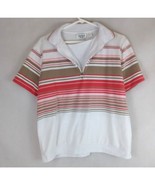 Hartfield Design Women&#39;s 1/4 Zip Striped Shirt Size XL - $17.95 CAD