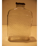 VINTAGE LAKE SHORE HONEY BOTTLE WITH NO DRIP METAL LID HONEYCOMB DESIGN - $44.99