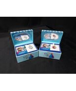 NEW Disney Frozen Anna &amp; Elsa Necklace &amp; Chain 2 TREASURE CHEST BOXES  - $55.24 CAD