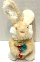 Rare Vintage 1990 Gund Plush Easter Bunny with Plush Carrot 10 In With Tag - £19.56 GBP