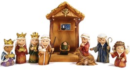 Roman Inc Nativity Stable Manger w/ Jesus, Mary, Joseph, Kings, Angel, Shepherd - £26.53 GBP