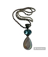 vintage sterling silver 925  Topaz And Aura Quratz Pendant - $172.75 CAD