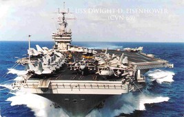 USS Dwight D Eisenhower Aircraft Carrier CVN-69 Navy Ship postcard - £4.69 GBP