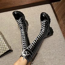 Utumn and winter new european and american style warm martin boots ladies black lace up thumb200