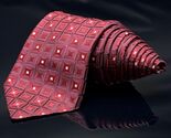 NWT John W Nordstrom Red with White  100% Silk Tie USA - $24.15