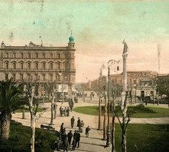 Plaza Libertad Montevideo Uraguay 1908 Vtg Postcard Posted Uraguay to Be... - £11.14 GBP
