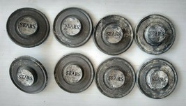 8 Vintage Garden Gate Fence Metal Sears Emblems Industrial Architectural... - $47.43