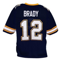 Tom Brady #12 Padres High School New Men Football Jersey Navy Blue Any Size image 5