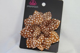 Paparazzi Hair Clip (new) DEEP IN THE JUNGLE - BROWN &amp; WHITE CLIP - £6.75 GBP