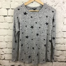 Buffalo David Bitton Mens Sz S Sweater Gray Star Print Lightweight Knit Pullover - £12.69 GBP