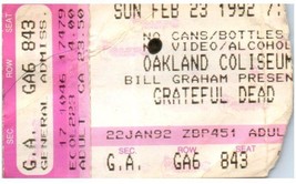 Grateful Dead Konzert Ticket Stumpf Februar 23 1992 Oakland California - £32.48 GBP