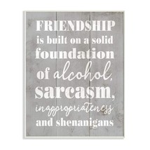 Stupell Industries Friendship Shenanigans Funny Family Grey Word, Design by Arti - $29.99
