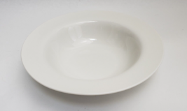 Pier 1 Essentials Classic Rimmed Soup Cereal Bowl (1) White 8 5/8&quot; - £11.65 GBP