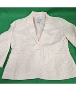 Sag Harbor Petite Pink Eyelet Blazer Jacket Womens 4P Barbiecore Easter  - €16,16 EUR
