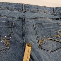 LEI Ashley Low Rise Junior Bootcut Jeans Blue Cotton Blend Denim Size 15 (34×33) image 4