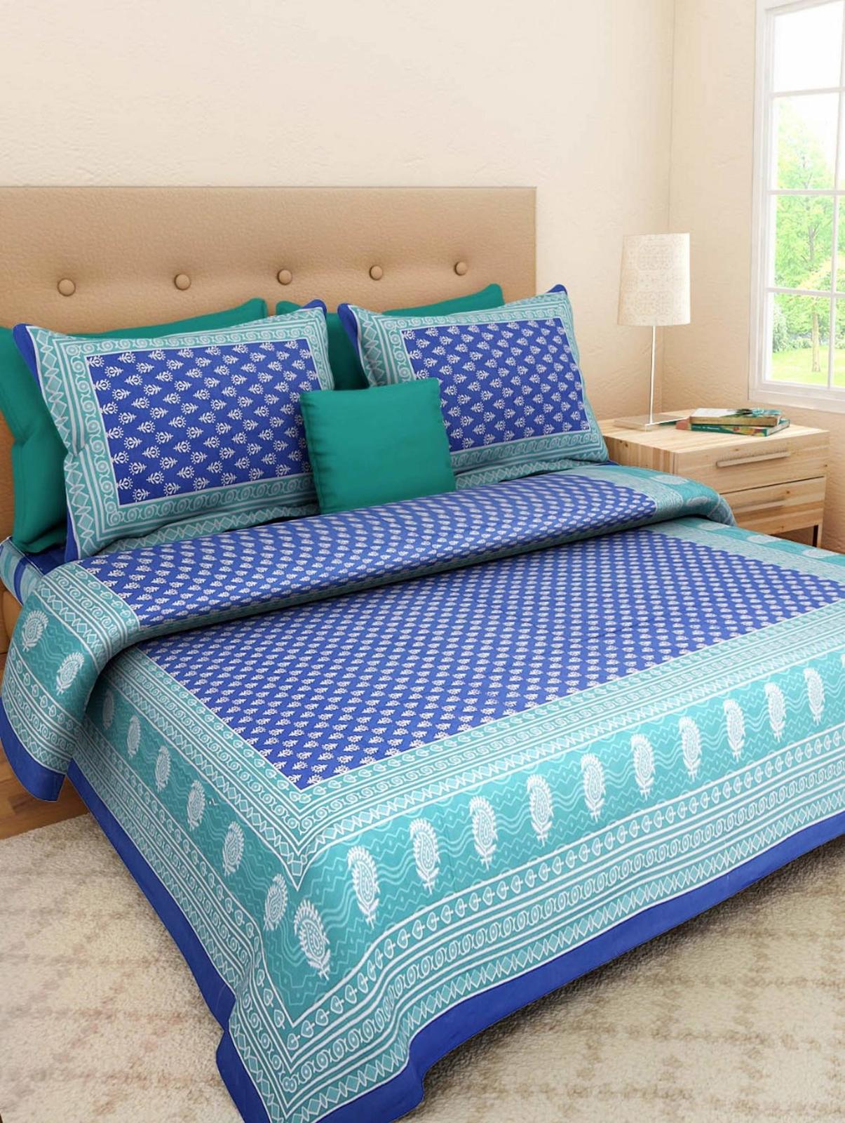 Primary image for Traditional Jaipur Cotton Printed Sanganeri Reversible Duvet Cover, Jaipuri Bedc