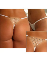 Sexy white Women Underwear Rhinestone Briefs G-String Erotic Thong T-Bac... - €15,93 EUR