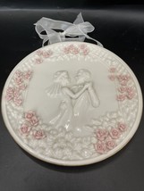  Princess House &quot;First Dance&quot; Ivory Pink Roses Wedding Plate -EUC - £13.06 GBP