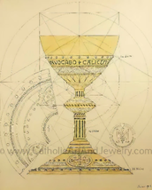 Eucharistic Chalice –8.5x11&quot; from a Benedictine Abbey&#39;s design – Catholic Art Pr - £9.49 GBP+