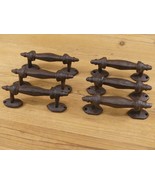 6 HANDLES RUSTIC CAST IRON ANTIQUE STYLE BARN GATE PULLS DRAWER DOOR SHE... - €25,17 EUR